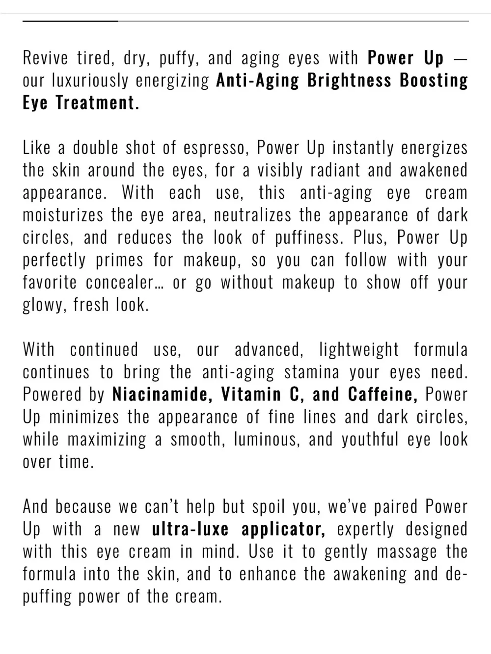 IL MAKIAGE SKIN POWER UP EYE CREAM New in the box